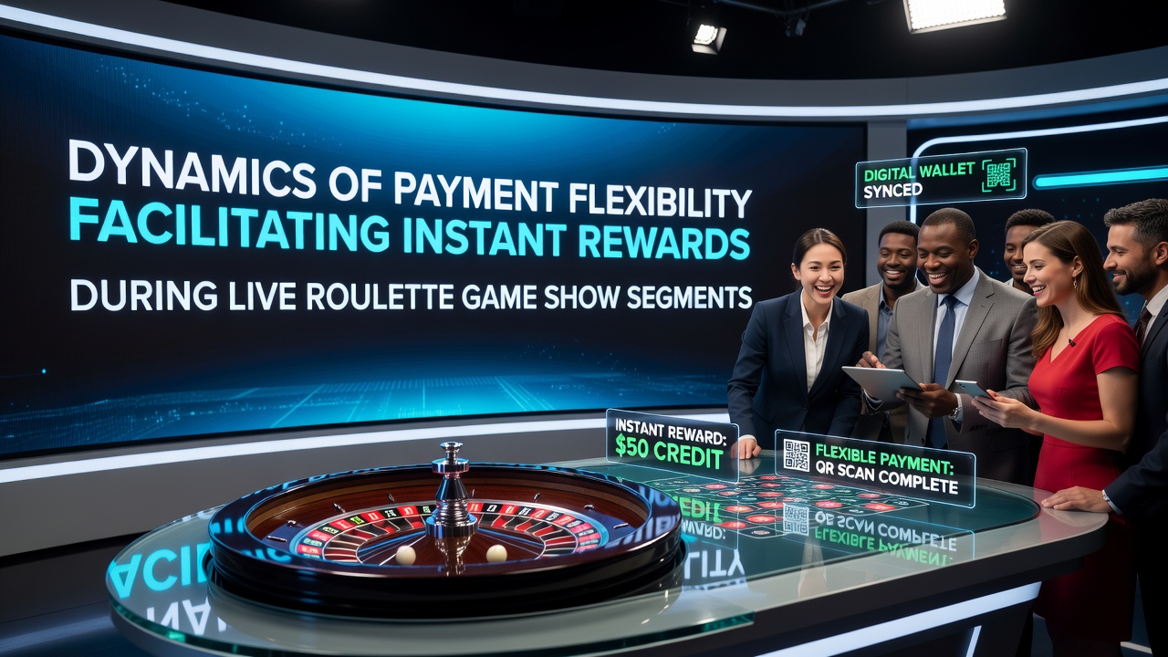 Payment flexibility enabling instant rewards in live roulette game show environments